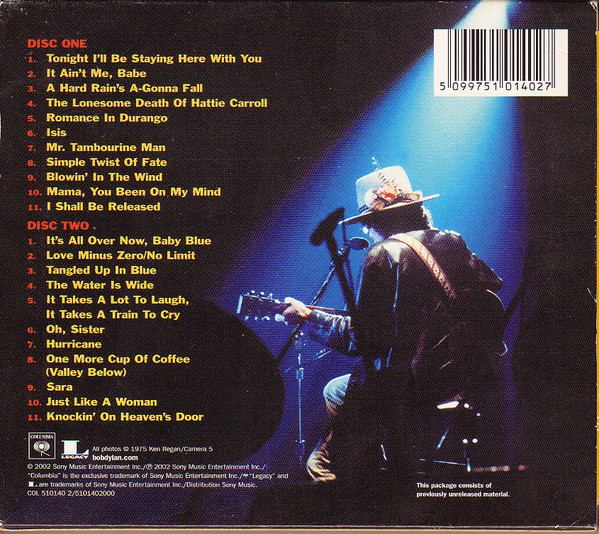Bob Dylan - Live 1975 (The Rolling Thunder Revue) 2CD