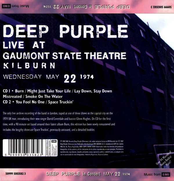 Deep Purple ‎- Live In London 2CD