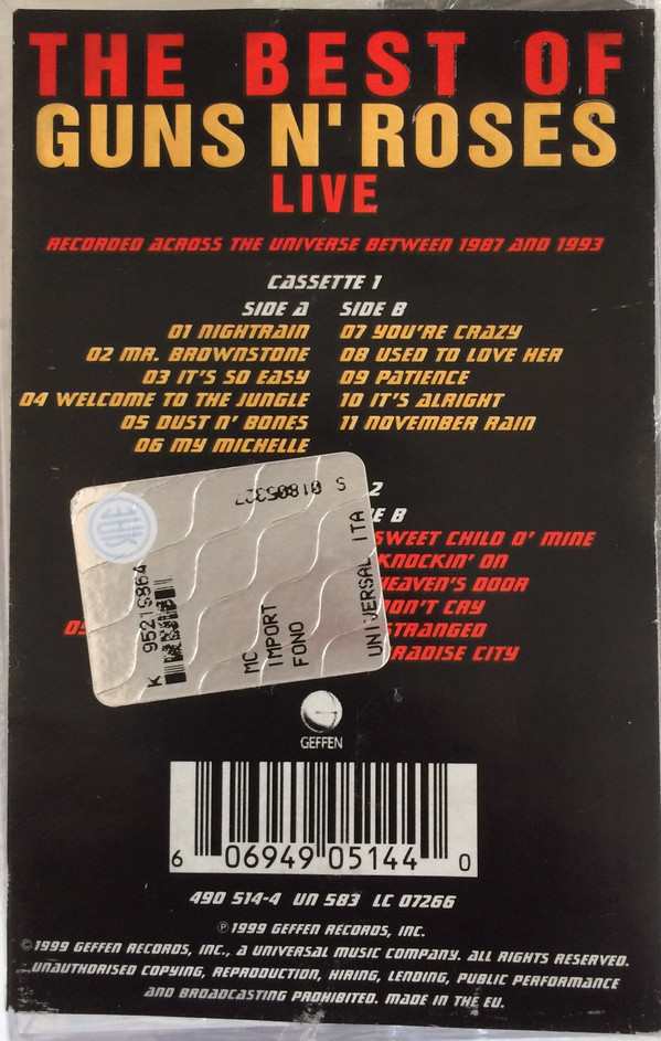 Guns N' Roses - Live Era '87-'93 2CASSETTE