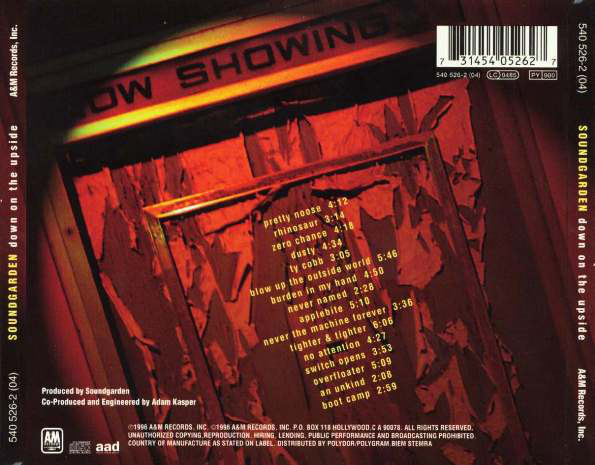 Soundgarden - Down On The Upside CD