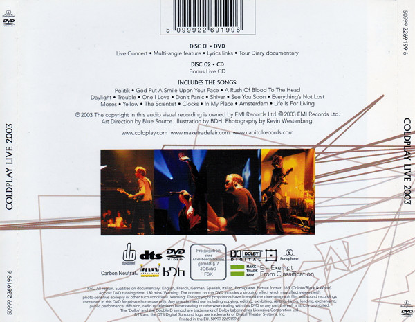 Coldplay - Live 2003 DVD+CD