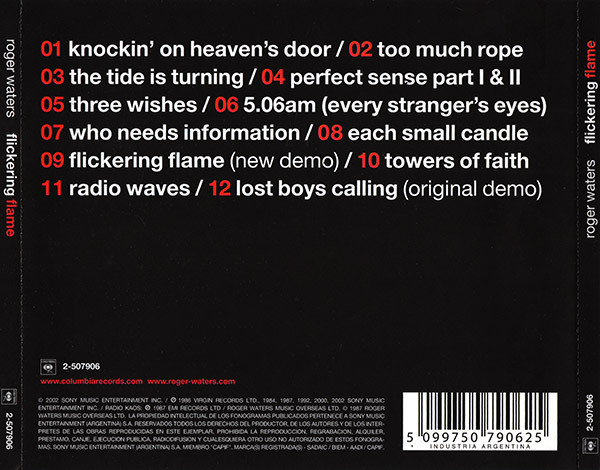 Roger Waters ‎– Flickering Flame CD