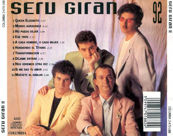 Serú Girán - Seru 92 CD