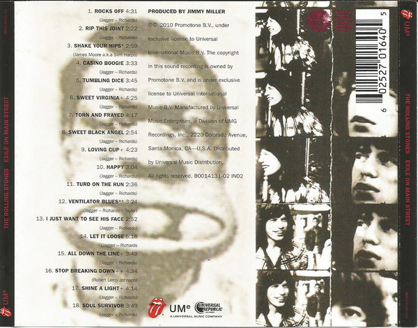 The Rolling Stones - Exile On Main St CD