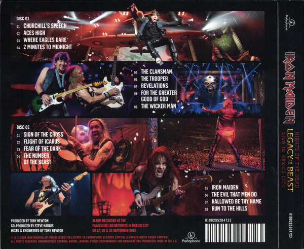 Iron Maiden ‎– Nights Of The Dead, Legacy Of The Beast: Live In Mexico City 2 CDS