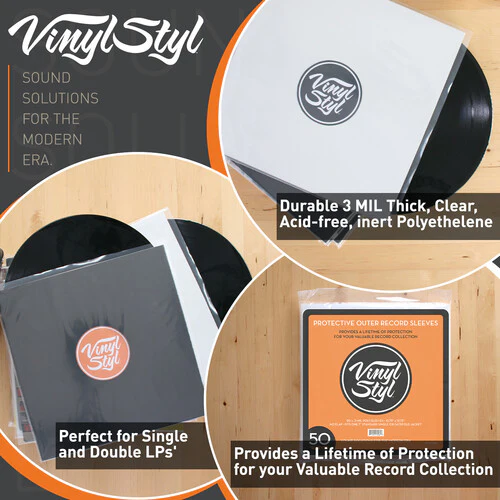 50 Fundas externas protectoras para discos de vinilo Vinyl Styl