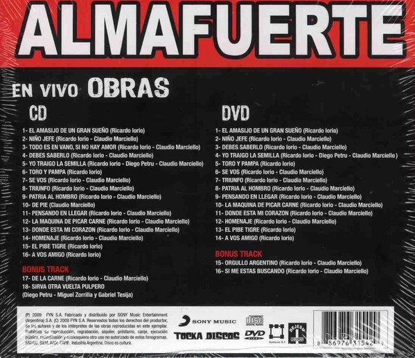 Almafuerte - En Vivo Obras 1CD+1DVD