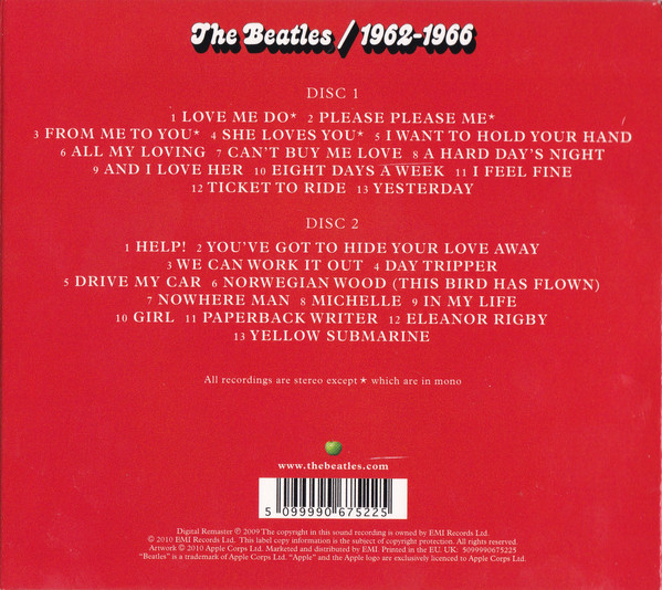 The Beatles - 1962-1966 / 2CDs