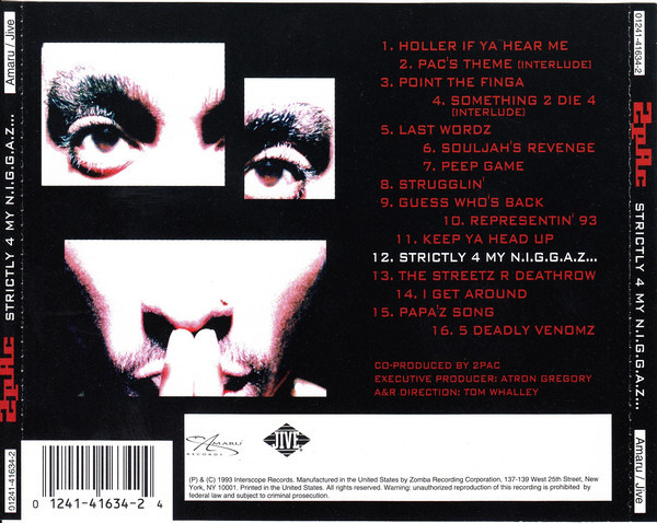2Pac - Strictly 4 My N.I.G.G.A.Z. CD